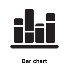 Bar chart icon vector sign and symbol isolated on white background, Bar chart logo concept