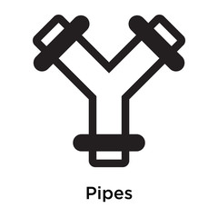 Pipes icon vector sign and symbol isolated on white background, Pipes logo concept
