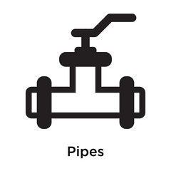 Pipes icon vector sign and symbol isolated on white background, Pipes logo concept