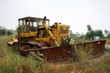 Fototapeta premium Yellow buldozer