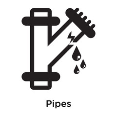 Pipes icon vector sign and symbol isolated on white background, Pipes logo concept