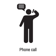 Phone call icon vector sign and symbol isolated on white background, Phone call logo concept