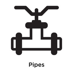 Pipes icon vector sign and symbol isolated on white background, Pipes logo concept