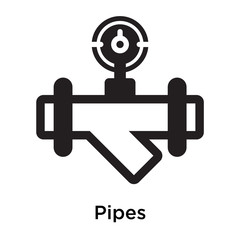 Pipes icon vector sign and symbol isolated on white background, Pipes logo concept