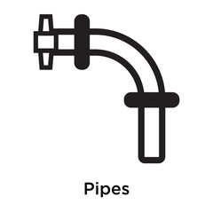 Pipes icon vector sign and symbol isolated on white background, Pipes logo concept