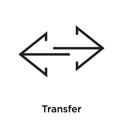 Transfer icon vector sign and symbol isolated on white background, Transfer logo concept