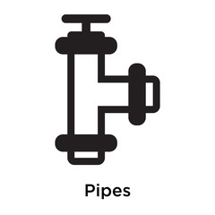 Pipes icon vector sign and symbol isolated on white background, Pipes logo concept