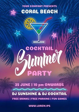 Summer Night Party Poster Template