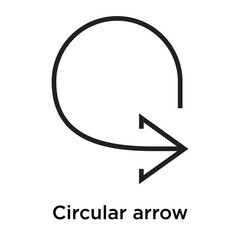 Circular arrow icon vector sign and symbol isolated on white background, Circular arrow logo concept