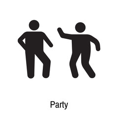Party icon vector sign and symbol isolated on white background, Party logo concept
