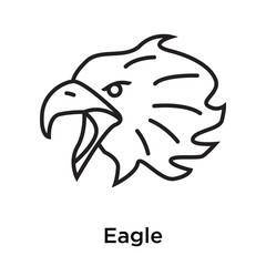 Naklejka premium Eagle icon vector sign and symbol isolated on white background, Eagle logo concept