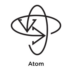 Atom icon vector sign and symbol isolated on white background, Atom logo concept