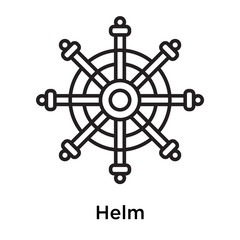 Helm icon vector sign and symbol isolated on white background, Helm logo concept