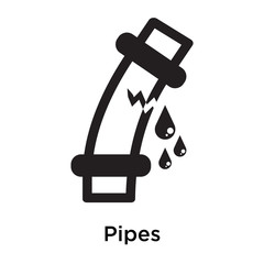 Pipes icon vector sign and symbol isolated on white background, Pipes logo concept