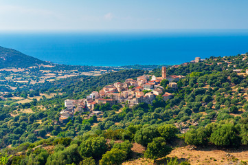 Fototapeta na wymiar Village of Sant'Antonino in Corsica France