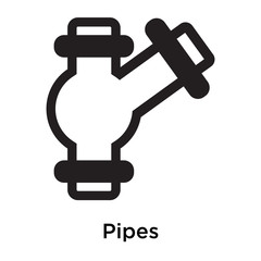 Pipes icon vector sign and symbol isolated on white background, Pipes logo concept