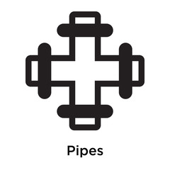 Pipes icon vector sign and symbol isolated on white background, Pipes logo concept