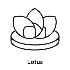 Lotus icon vector sign and symbol isolated on white background