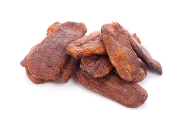 Dried bananas ,Dried fruit, Dried sweet isolated on white background