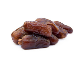 Dried sweet dates isolated on a white background