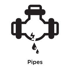 Pipes icon vector sign and symbol isolated on white background, Pipes logo concept