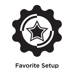 Favorite Setup icon vector sign and symbol isolated on white background, Favorite Setup logo concept