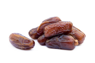 Dried sweet dates isolated on a white background