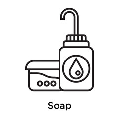 Soap icon vector sign and symbol isolated on white background, Soap logo concept