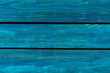 Blue wooden background texture. horizontal