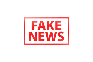 Vector realistic isolated fake news stamp for decoration and covering on the white background.