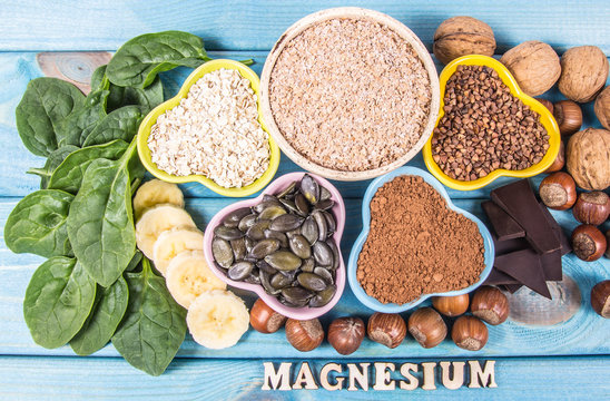 Products containing magnesium. Healthy food.