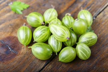 Green Organic Berries Gooseberries.