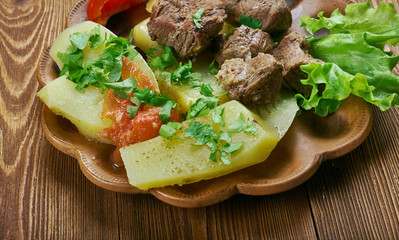 Ossetian dish beef and potatoes