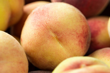 ripe peaches close-up