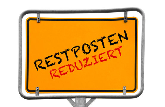 Restposten reduziert Wegweiser