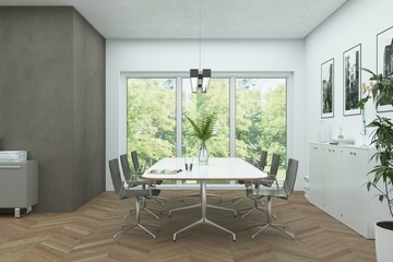 modern bright skandinavian interior design diining room