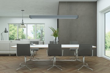 modern bright skandinavian interior design diining room