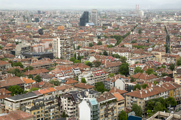 Aerial view of Sofia, Bulgaria