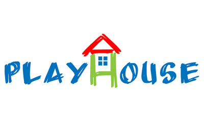 Playhouse Spielhaus Logo Design Template 