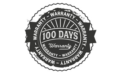 Obraz premium 100 days warranty icon vintage rubber stamp guarantee