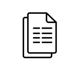 Vector two files icon with folded corner