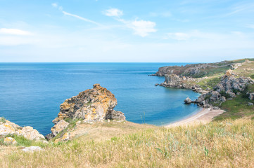 Crimean peninsula. Azov coast. Bay.