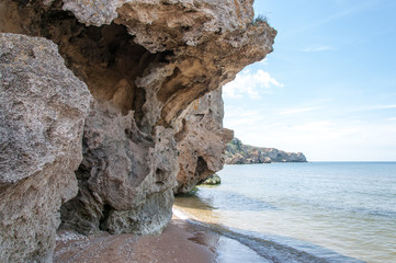 Cove on the sea of Azov. Crimea.