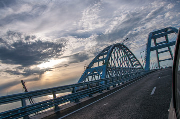 Crimean bridge. Travelling by car.