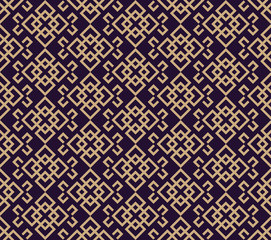 Vector seamless pattern. Modern stylish texture. Repeating geometric background. Linear graphic design.