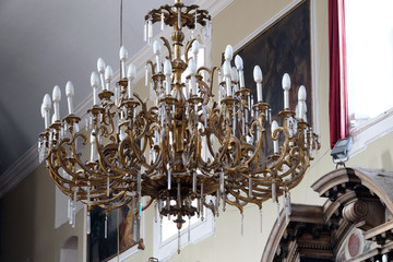 Chandelier in the Franciscan church in Dubrovnik