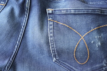 Denim jeans pockets