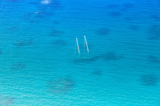 Schiff Boot Meer Schiffswrack Urlaub tauchen Textfreiraum Copyspace Malediven Luftbild