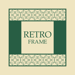 Retro ornamental frame