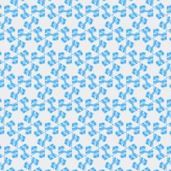 Light blue seamless pattern background. Stencil for printed matter, print on fabric or textile, clothes and ceramic. Creative template for design products decoration. Symmetric kaleidoscope wallpaper.